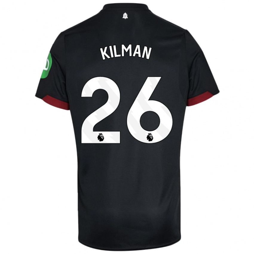 Criança Camisola Max Kilman #26 Preto Branco Alternativa 2024/25 Camisa Brasil