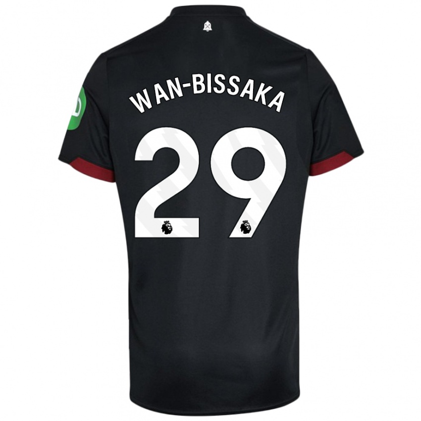 Criança Camisola Aaron Wan-Bissaka #29 Preto Branco Alternativa 2024/25 Camisa Brasil