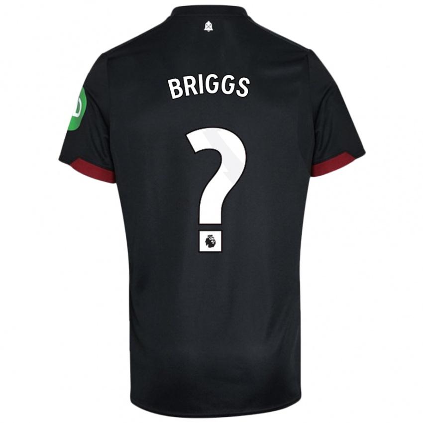 Criança Camisola Josh Briggs #0 Preto Branco Alternativa 2024/25 Camisa Brasil