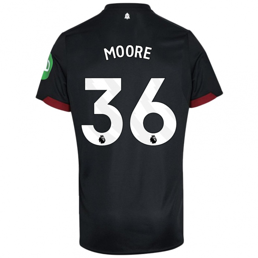 Criança Camisola Sean Moore #36 Preto Branco Alternativa 2024/25 Camisa Brasil