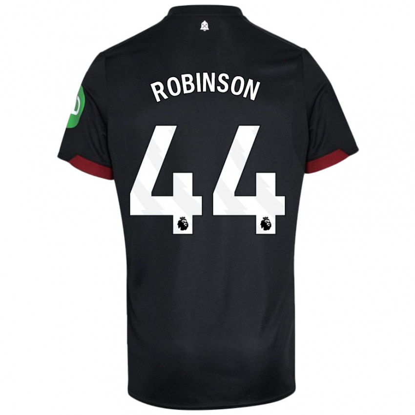 Criança Camisola Junior Robinson #44 Preto Branco Alternativa 2024/25 Camisa Brasil