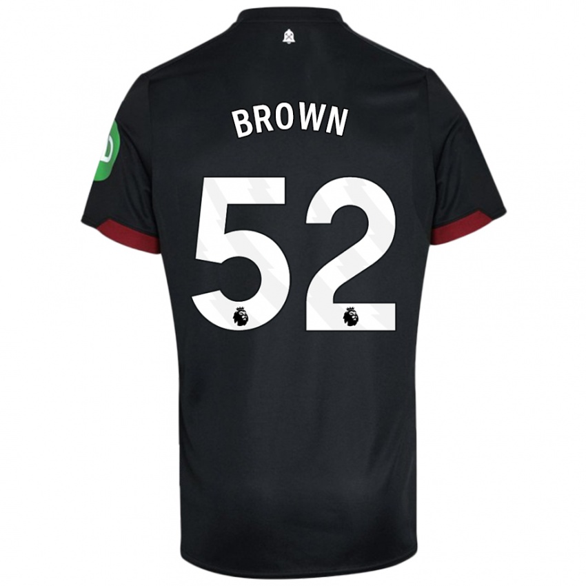 Criança Camisola Luis Brown #52 Preto Branco Alternativa 2024/25 Camisa Brasil