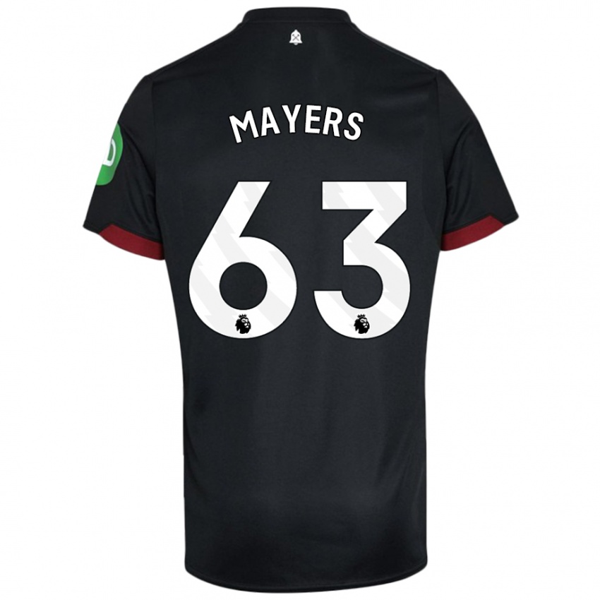 Criança Camisola Ezra Mayers #63 Preto Branco Alternativa 2024/25 Camisa Brasil