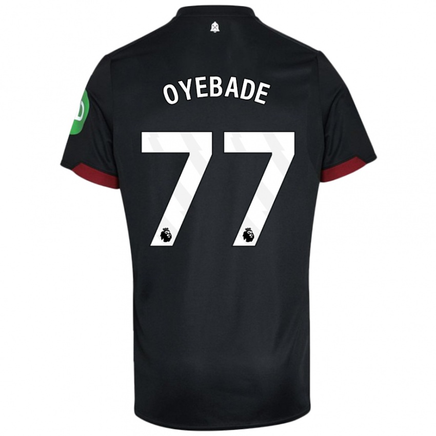 Criança Camisola Rayan Oyebade #77 Preto Branco Alternativa 2024/25 Camisa Brasil