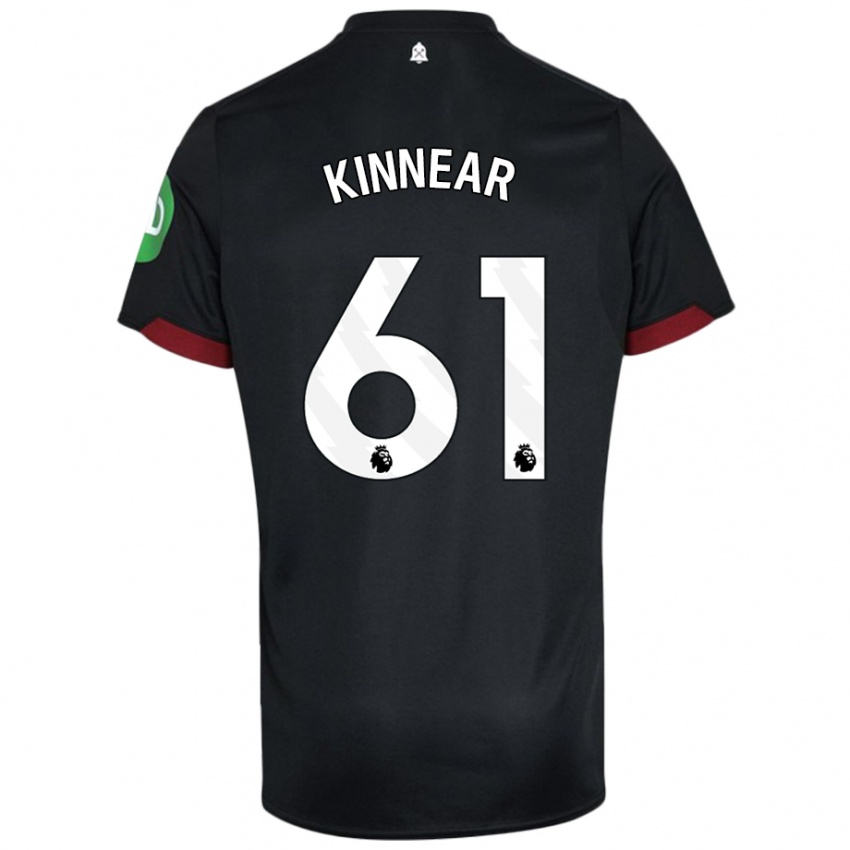 Criança Camisola Brian Kinnear #61 Preto Branco Alternativa 2024/25 Camisa Brasil