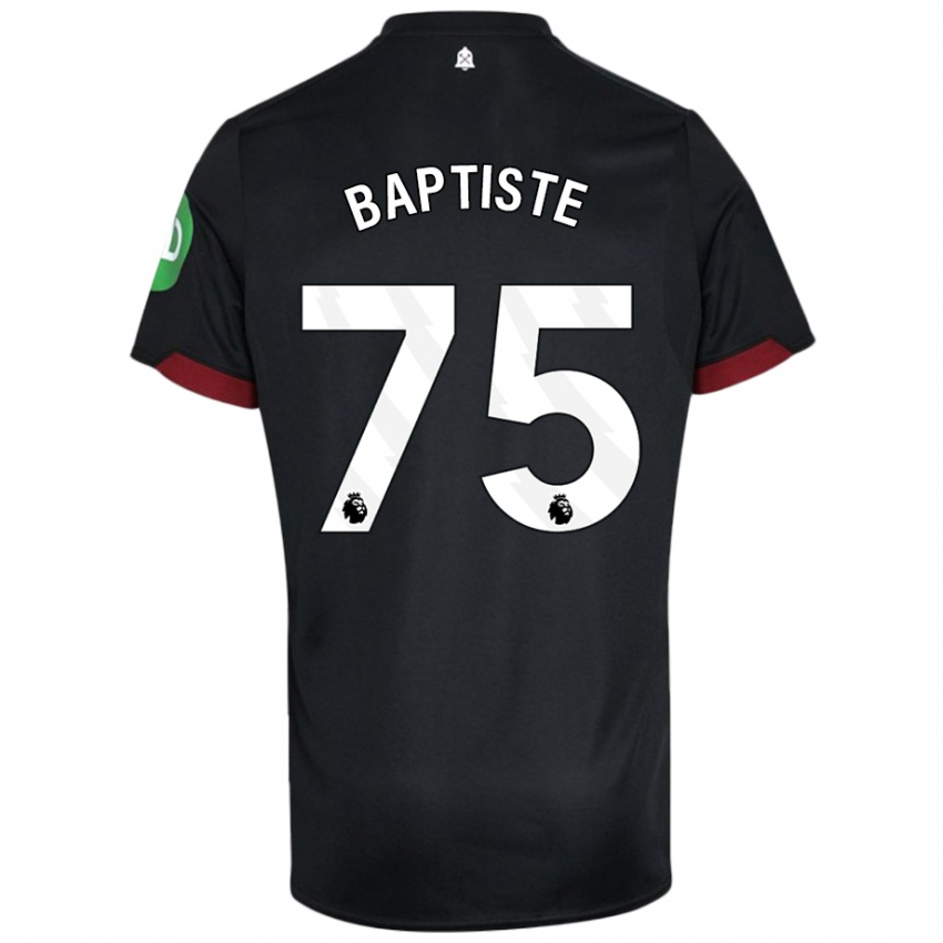 Criança Camisola Jamal Baptiste #75 Preto Branco Alternativa 2024/25 Camisa Brasil