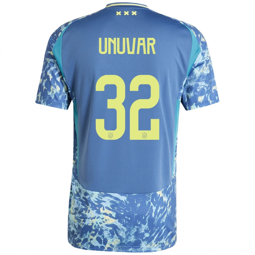 Criança Camisola Naci Ünüvar #32 Amarelo Azul Cinzento Alternativa 2024/25 Camisa Brasil