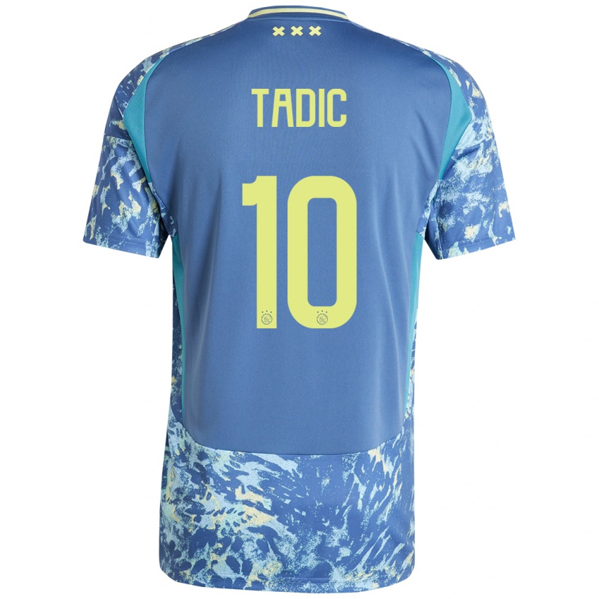 Criança Camisola Dusan Tadic #10 Amarelo Azul Cinzento Alternativa 2024/25 Camisa Brasil