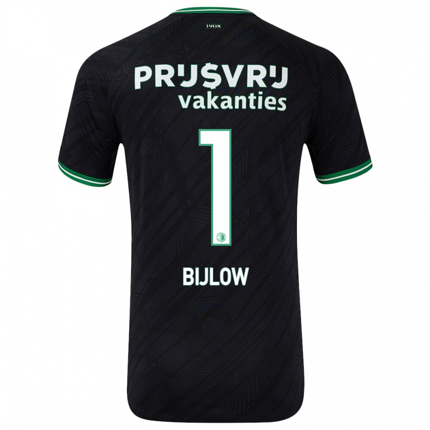 Criança Camisola Justin Bijlow #1 Verde Preto Alternativa 2024/25 Camisa Brasil