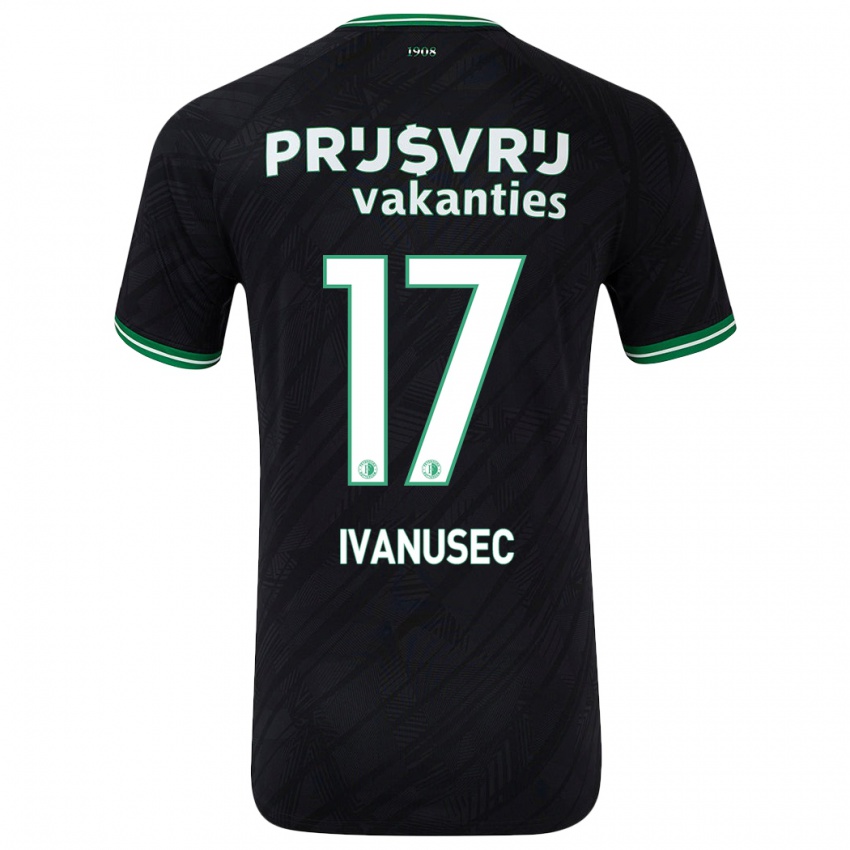 Criança Camisola Luka Ivanusec #17 Verde Preto Alternativa 2024/25 Camisa Brasil