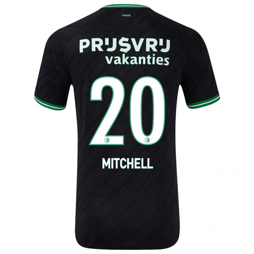 Criança Camisola Jeyland Mitchell #20 Verde Preto Alternativa 2024/25 Camisa Brasil