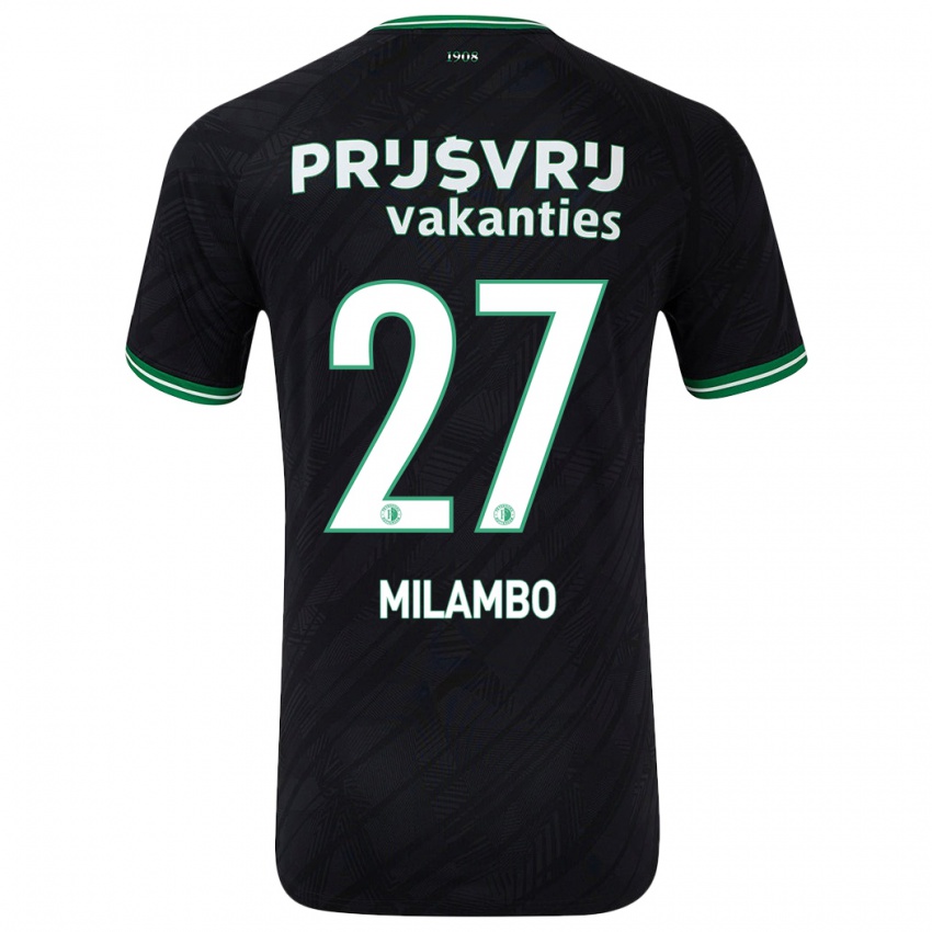 Criança Camisola Antoni Milambo #27 Verde Preto Alternativa 2024/25 Camisa Brasil