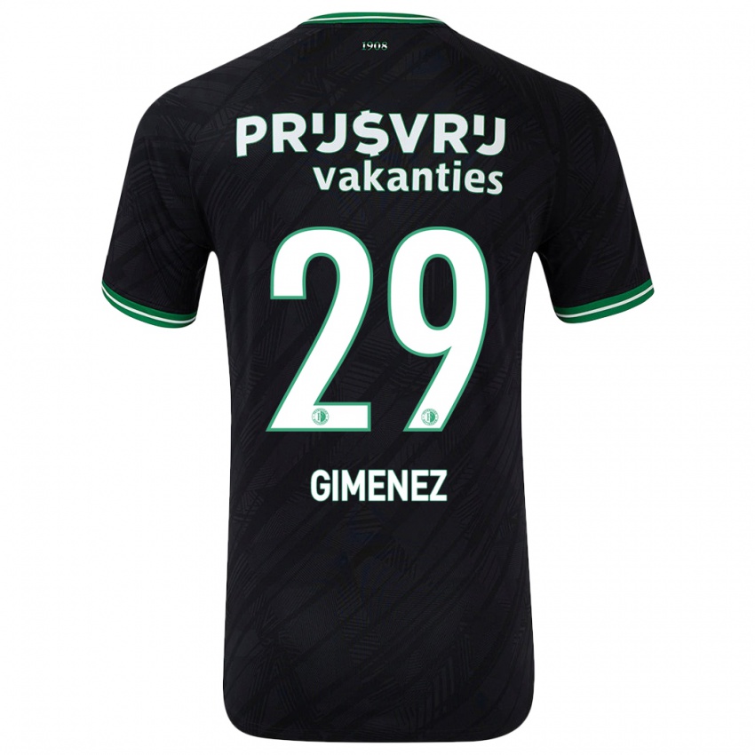 Criança Camisola Santiago Gimenez #29 Verde Preto Alternativa 2024/25 Camisa Brasil