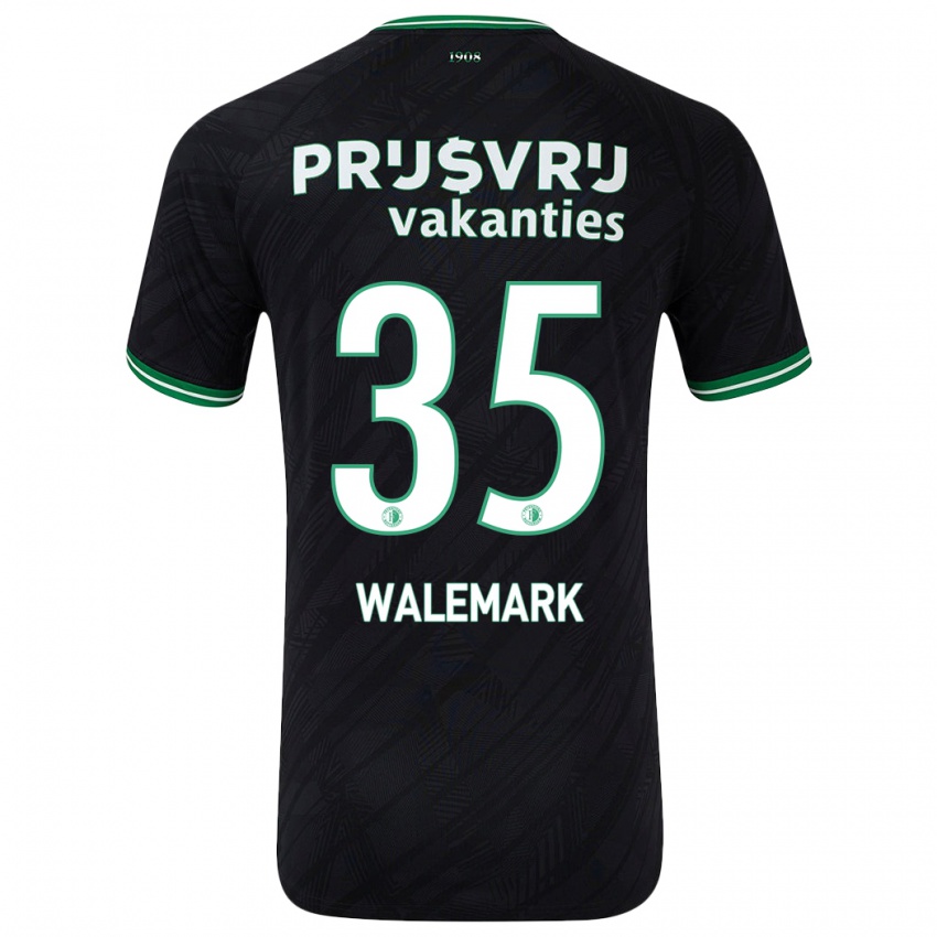 Criança Camisola Patrik Walemark #35 Verde Preto Alternativa 2024/25 Camisa Brasil