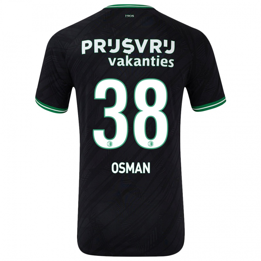 Criança Camisola Ibrahim Osman #38 Verde Preto Alternativa 2024/25 Camisa Brasil