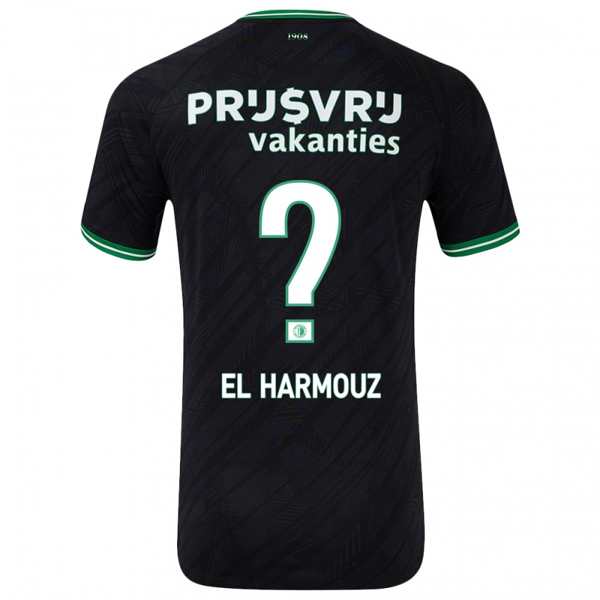 Criança Camisola Nassim El Harmouz #0 Verde Preto Alternativa 2024/25 Camisa Brasil