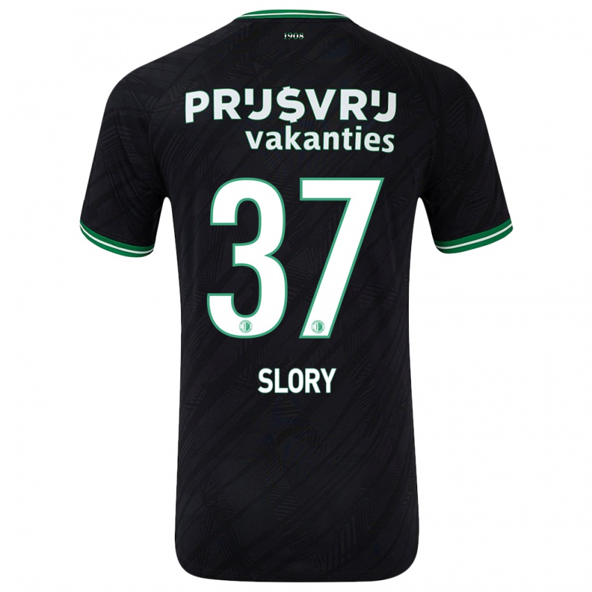 Criança Camisola Jaden Slory #37 Verde Preto Alternativa 2024/25 Camisa Brasil