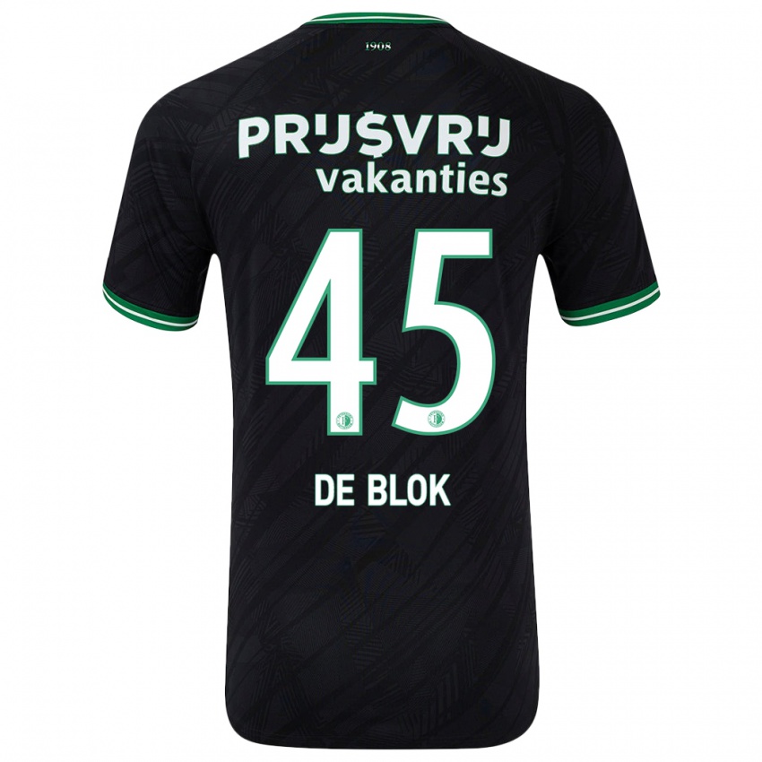 Criança Camisola Lars De Blok #45 Verde Preto Alternativa 2024/25 Camisa Brasil