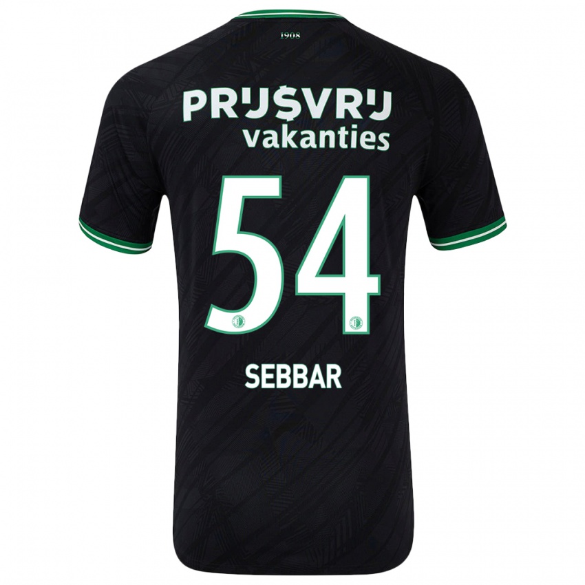 Criança Camisola Marouane Sebbar #54 Verde Preto Alternativa 2024/25 Camisa Brasil