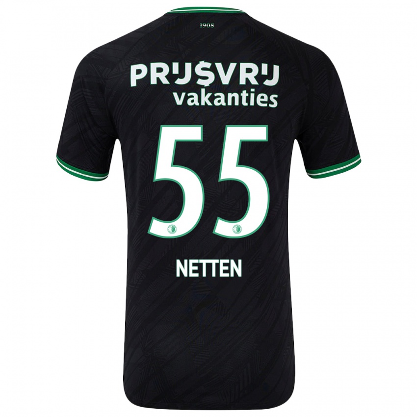 Criança Camisola Luc Netten #55 Verde Preto Alternativa 2024/25 Camisa Brasil