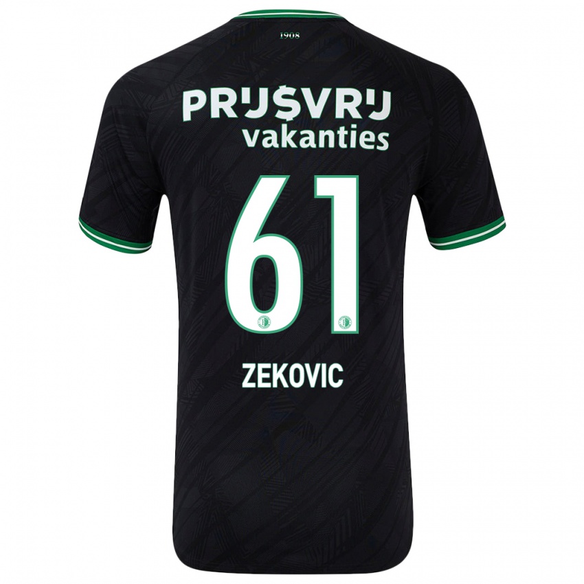 Criança Camisola Aleks Zekovic #61 Verde Preto Alternativa 2024/25 Camisa Brasil