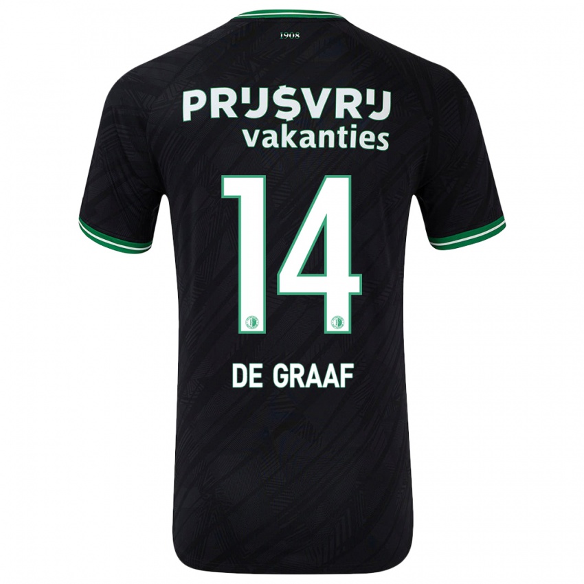 Criança Camisola Esmee De Graaf #14 Verde Preto Alternativa 2024/25 Camisa Brasil