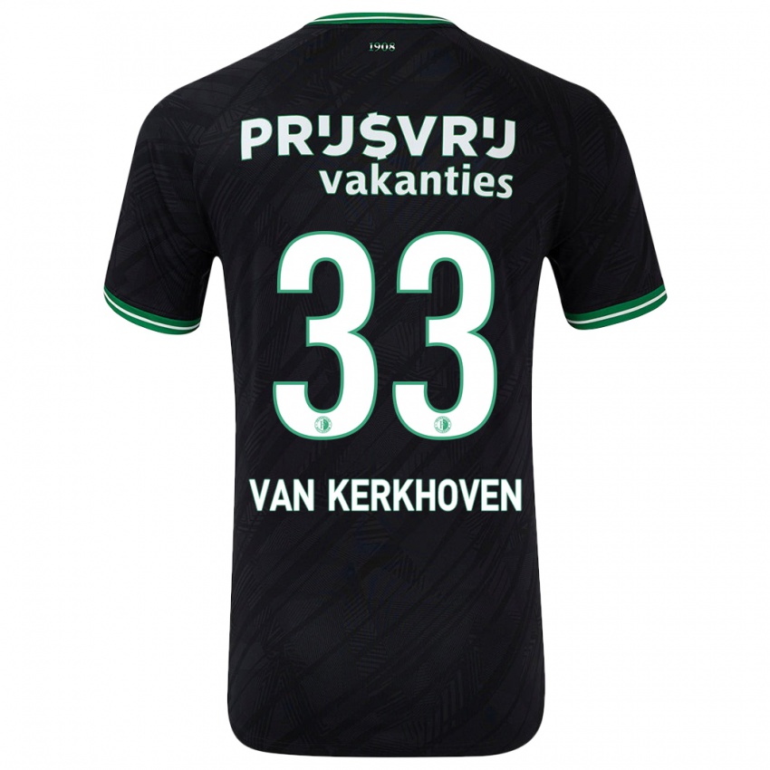 Criança Camisola Ella Van Kerkhoven #33 Verde Preto Alternativa 2024/25 Camisa Brasil