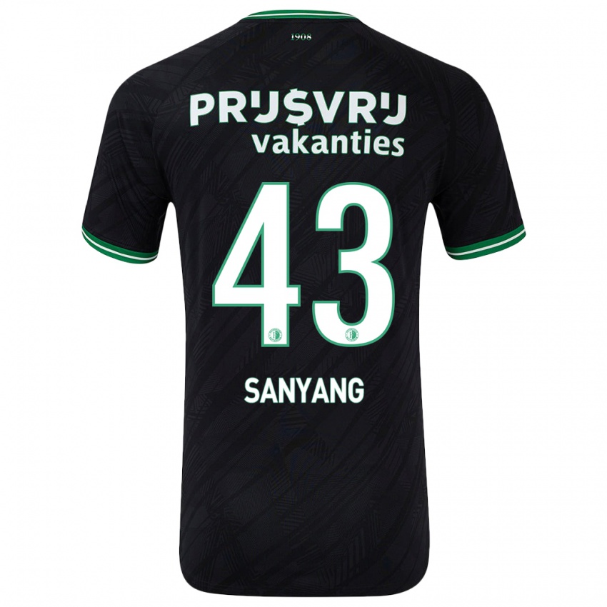 Criança Camisola Amadou-David Sanyang #43 Verde Preto Alternativa 2024/25 Camisa Brasil