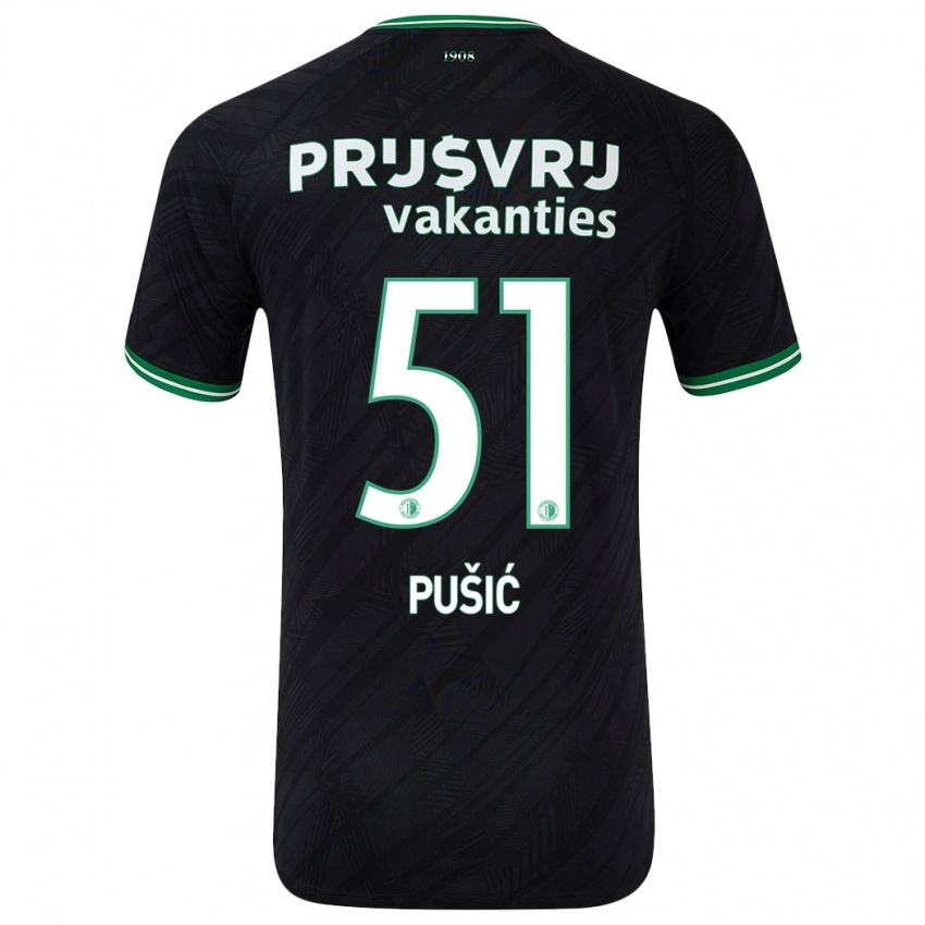 Criança Camisola Noah Pušić #51 Verde Preto Alternativa 2024/25 Camisa Brasil