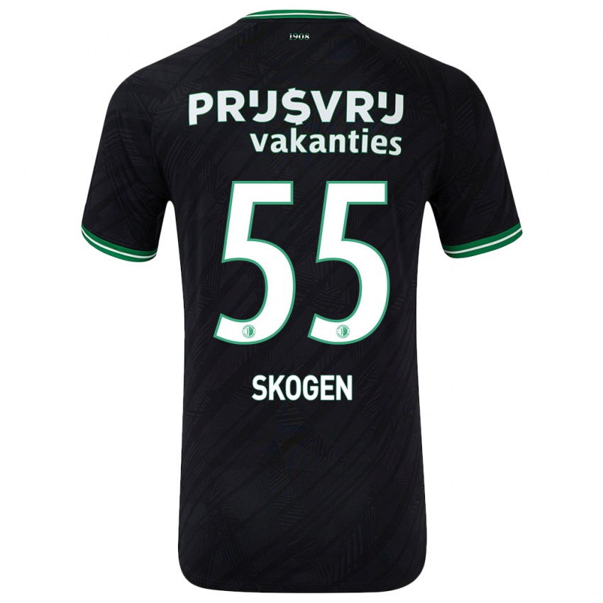 Criança Camisola Sondre Skogen #55 Verde Preto Alternativa 2024/25 Camisa Brasil