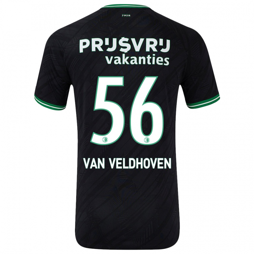 Criança Camisola Kars Van Veldhoven #56 Verde Preto Alternativa 2024/25 Camisa Brasil