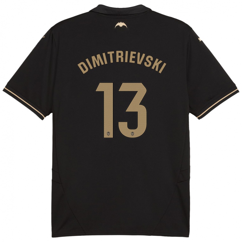 Criança Camisola Stole Dimitrievski #13 Preto Alternativa 2024/25 Camisa Brasil