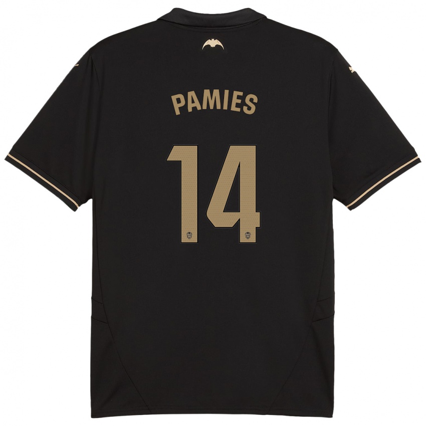 Criança Camisola Javi Pamies #14 Preto Alternativa 2024/25 Camisa Brasil