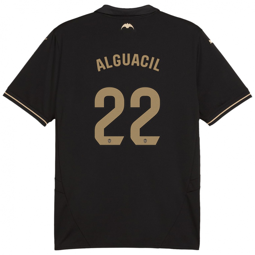 Criança Camisola Ainhoa Alguacil #22 Preto Alternativa 2024/25 Camisa Brasil