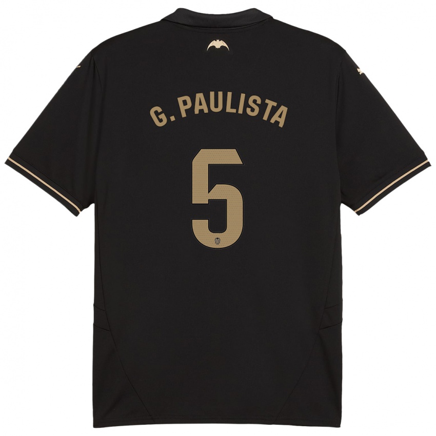 Criança Camisola Gabriel Paulista #5 Preto Alternativa 2024/25 Camisa Brasil