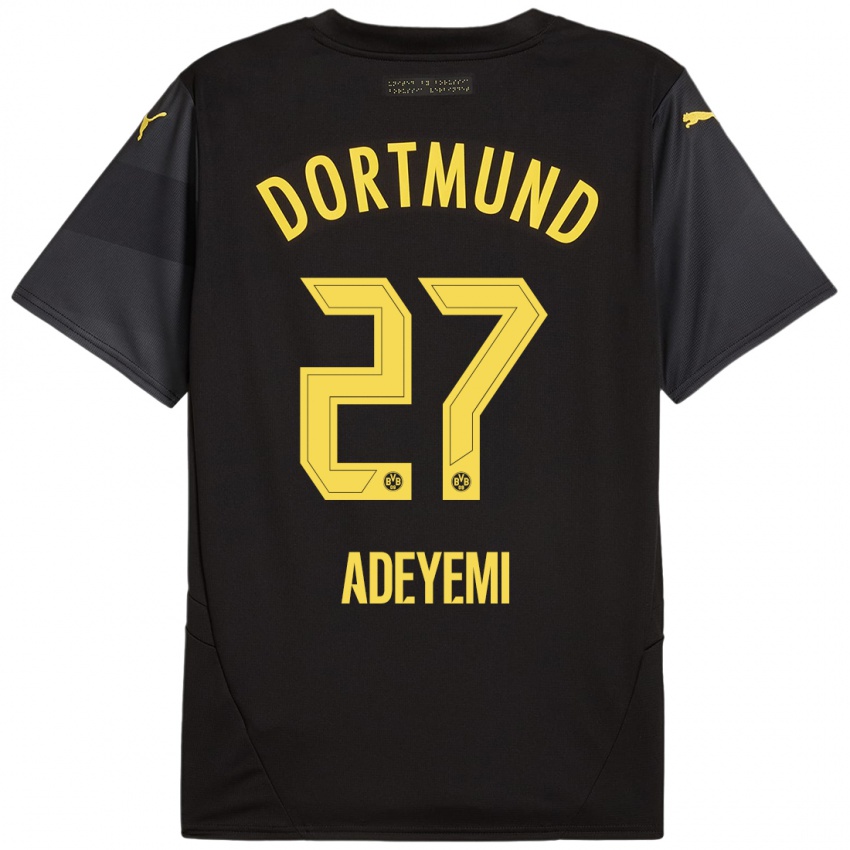 Criança Camisola Karim Adeyemi #27 Amarelo Preto Alternativa 2024/25 Camisa Brasil