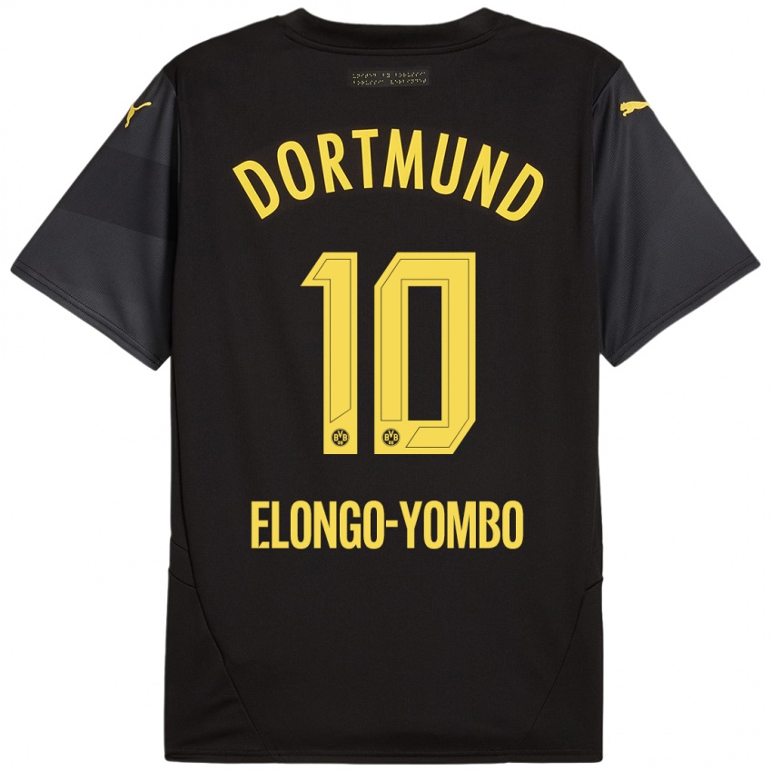 Criança Camisola Rodney Elongo-Yombo #10 Amarelo Preto Alternativa 2024/25 Camisa Brasil