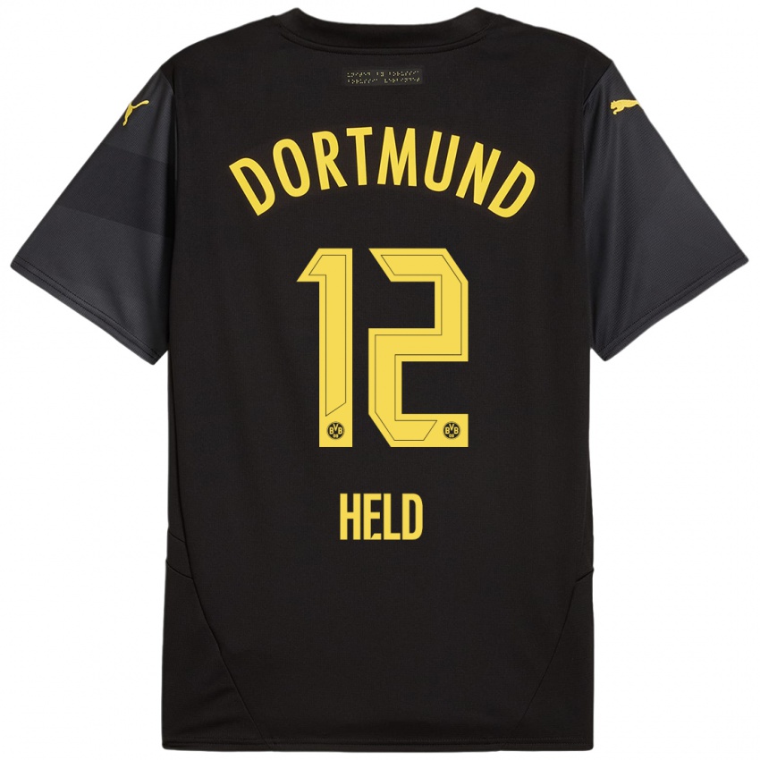 Criança Camisola Aaron Held #12 Amarelo Preto Alternativa 2024/25 Camisa Brasil