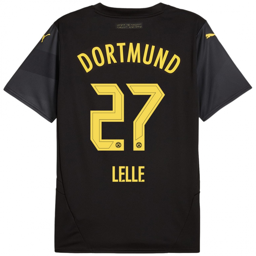 Criança Camisola David Lelle #27 Amarelo Preto Alternativa 2024/25 Camisa Brasil