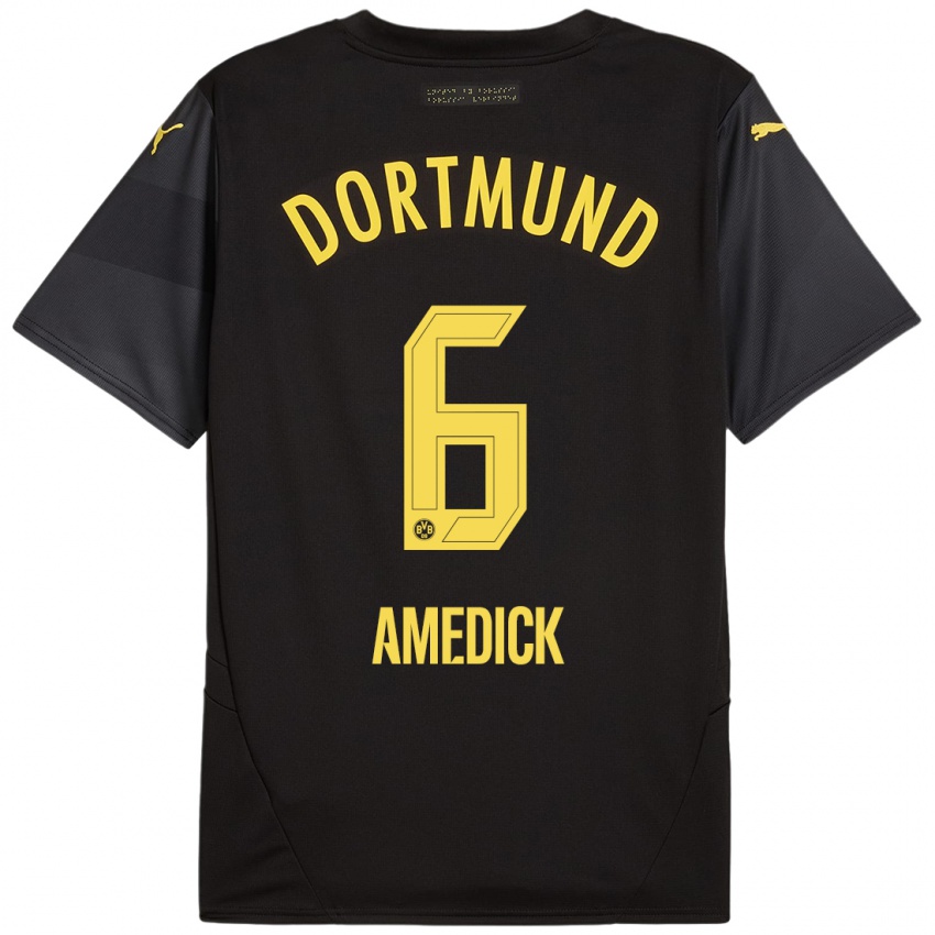 Criança Camisola Maik Amedick #6 Amarelo Preto Alternativa 2024/25 Camisa Brasil