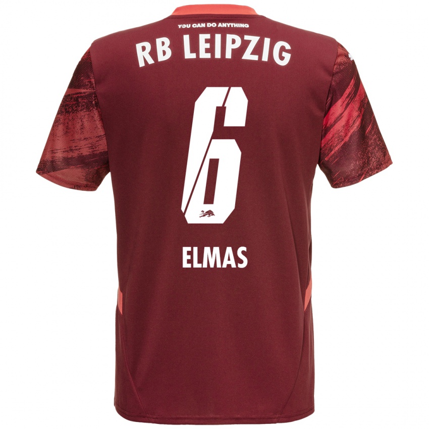 Criança Camisola Eljif Elmas #6 Borgonha Alternativa 2024/25 Camisa Brasil