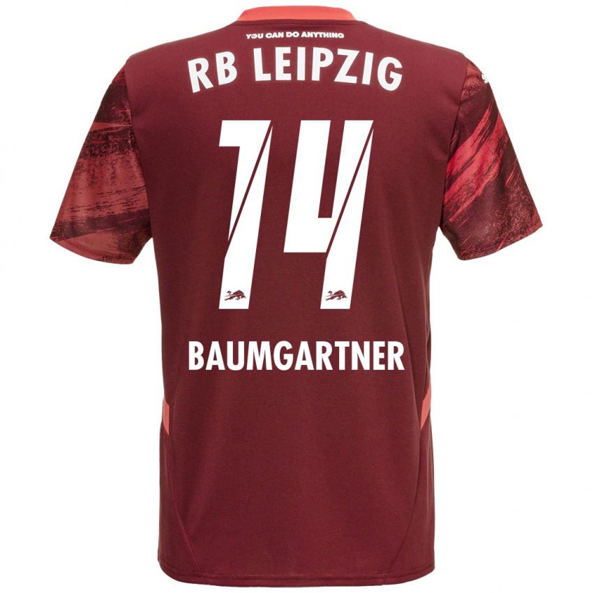 Criança Camisola Christoph Baumgartner #14 Borgonha Alternativa 2024/25 Camisa Brasil