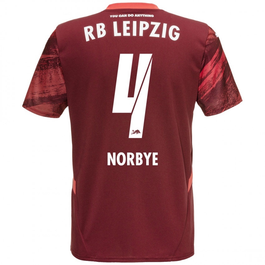 Criança Camisola Jonathan Norbye #4 Borgonha Alternativa 2024/25 Camisa Brasil