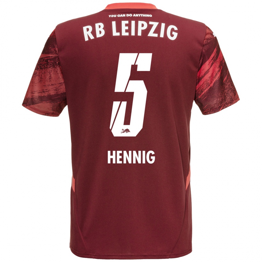 Criança Camisola Lenny Hennig #5 Borgonha Alternativa 2024/25 Camisa Brasil