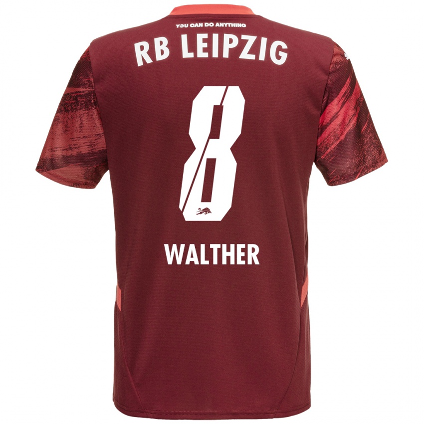 Criança Camisola Kofi Walther #8 Borgonha Alternativa 2024/25 Camisa Brasil