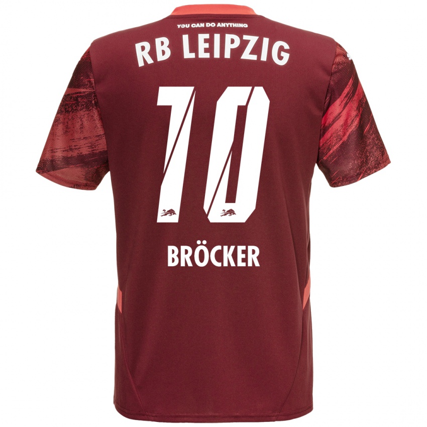 Criança Camisola Mads Bröcker #10 Borgonha Alternativa 2024/25 Camisa Brasil