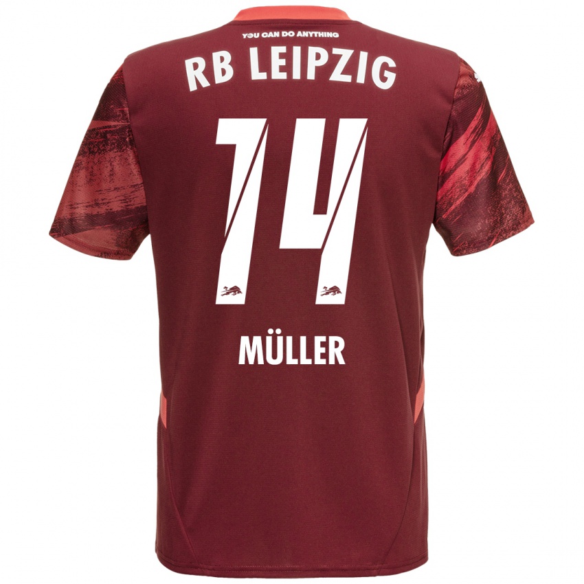 Criança Camisola Hannes Müller #14 Borgonha Alternativa 2024/25 Camisa Brasil