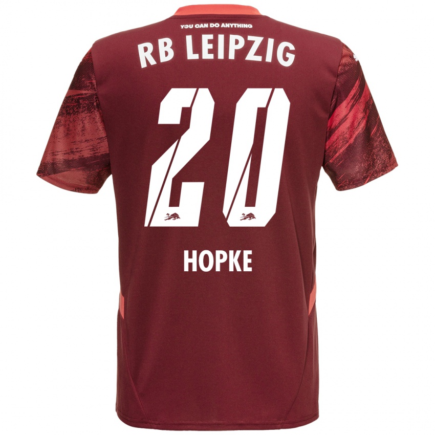 Criança Camisola Hannes Hopke #20 Borgonha Alternativa 2024/25 Camisa Brasil