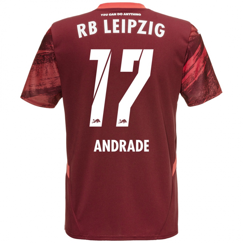 Criança Camisola Lydia Andrade #17 Borgonha Alternativa 2024/25 Camisa Brasil