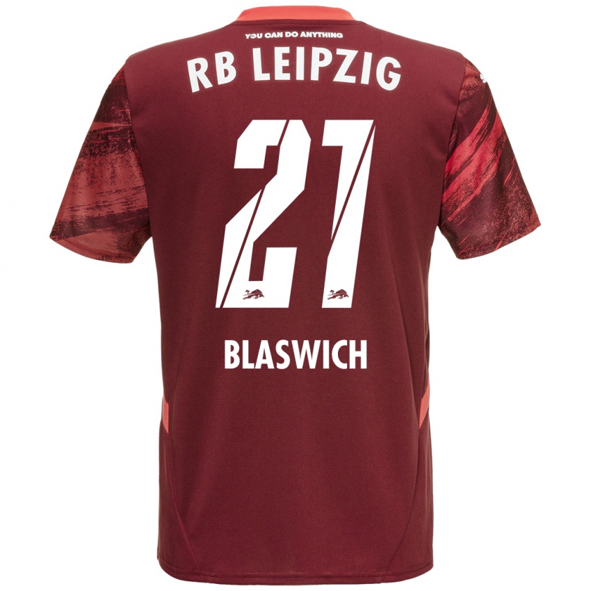 Criança Camisola Janis Blaswich #21 Borgonha Alternativa 2024/25 Camisa Brasil